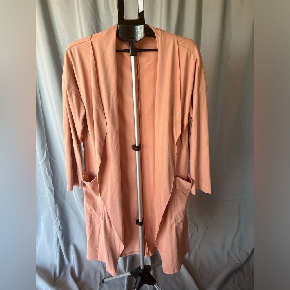 NWOT Peach long cardigan - Picture 2 of 6